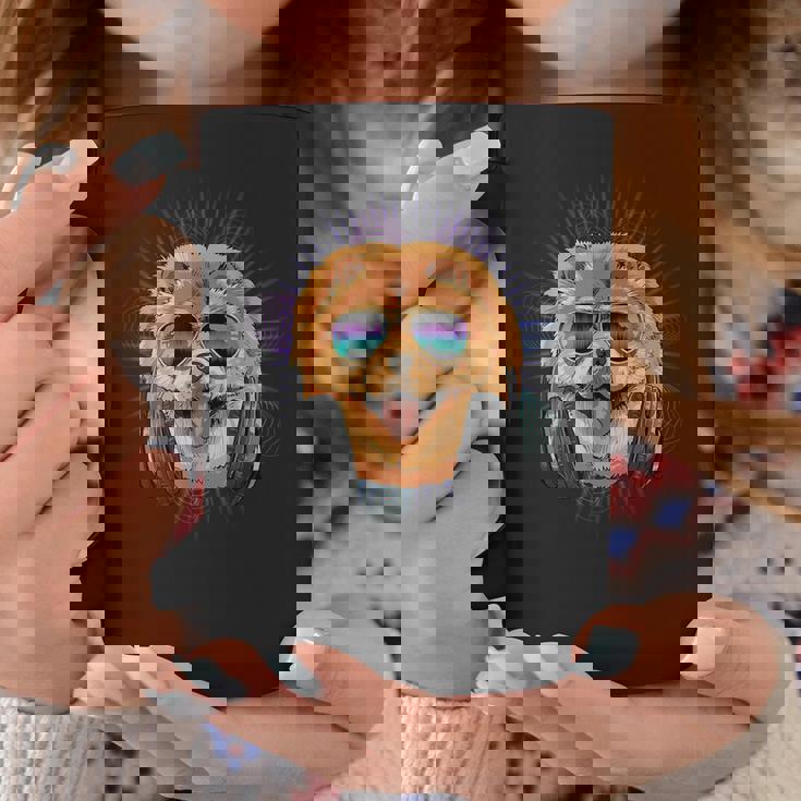 音楽チャウチャウdjヘッドフォン付き 音楽犬愛好家 コーヒーマグ 面白い贈り物