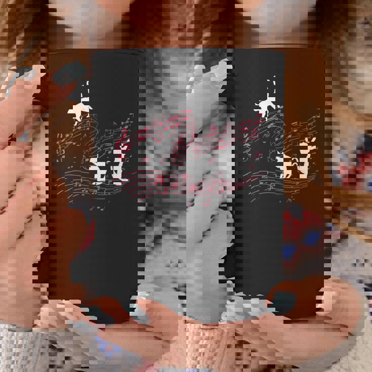 音符で遊ぶ3匹の猫 楽譜 コーヒーマグ 面白い贈り物