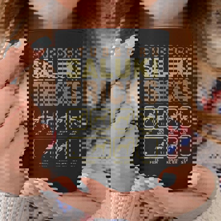 頑固なサルーキのトリックシャツ、面白いサルーキの所有者の贈り物、皮肉なサルーキの恋人 コーヒーマグ 面白い贈り物