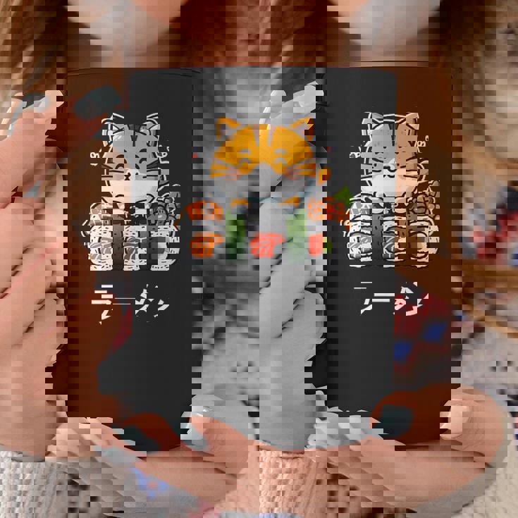 食べ物好きのためのかわいい日本のかわいい猫寿司 コーヒーマグ 面白い贈り物