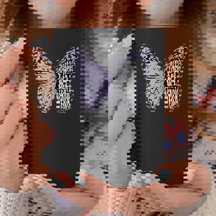 食道がん啓発ツルニチニチソウリボン コーヒーマグ 面白い贈り物