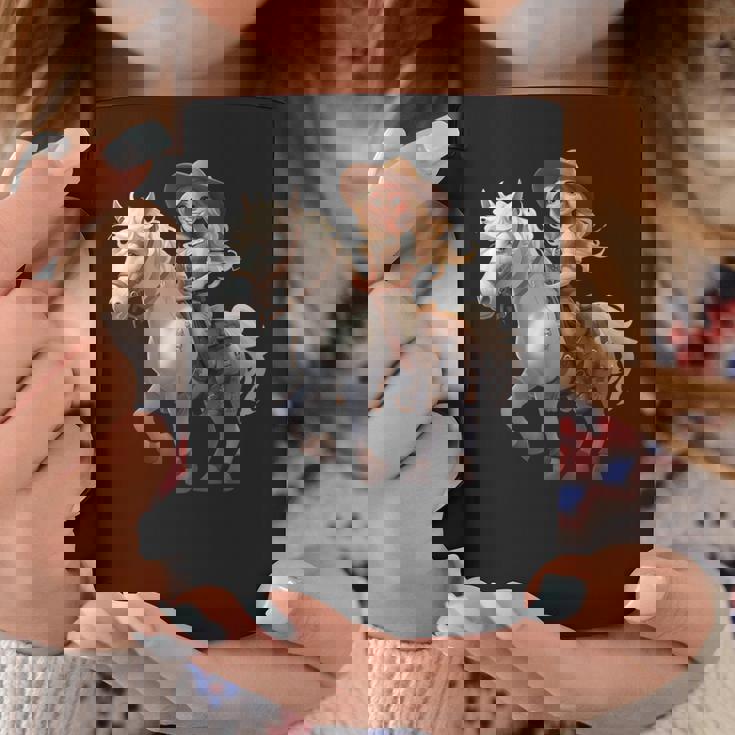 馬 女の子 西洋 乗馬 ポニー 水彩 馬 コーヒーマグ 面白い贈り物