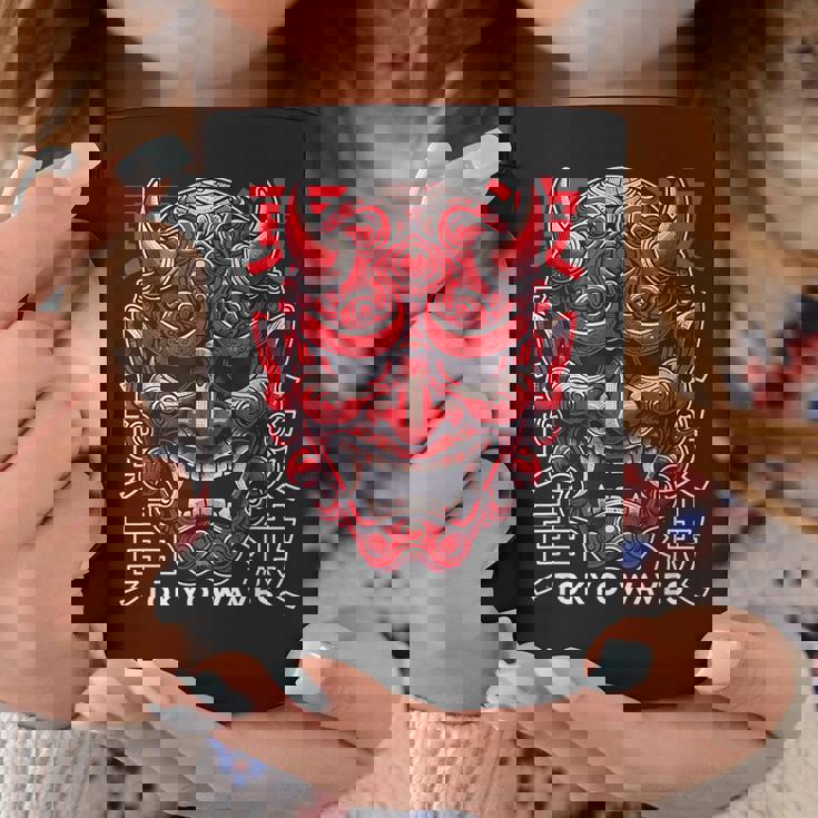 鬼マスク フェイス 妖怪 悪魔 般若 日本 鬼マスク コーヒーマグ 面白い贈り物