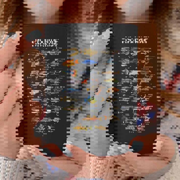 魚 アルファベット 教育 淡水 種 釣り コーヒーマグ 面白い贈り物