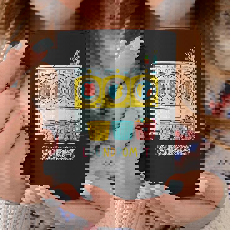 鮮やかでカラフルなコインランドリーテーマ カジュアル コーヒーマグ 面白い贈り物