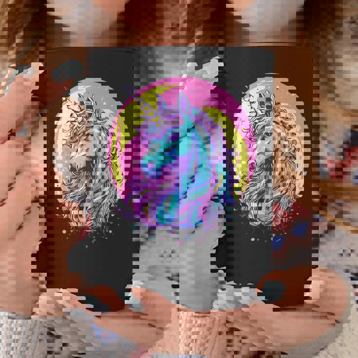 鮮やかなユニコーン マジック ファンタジー ムーンライト コーヒーマグ 面白い贈り物