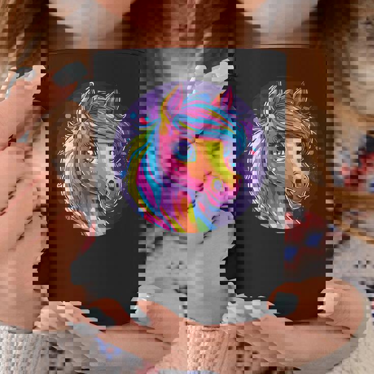 鮮やかな虹色の馬の魔法の夢 コーヒーマグ 面白い贈り物