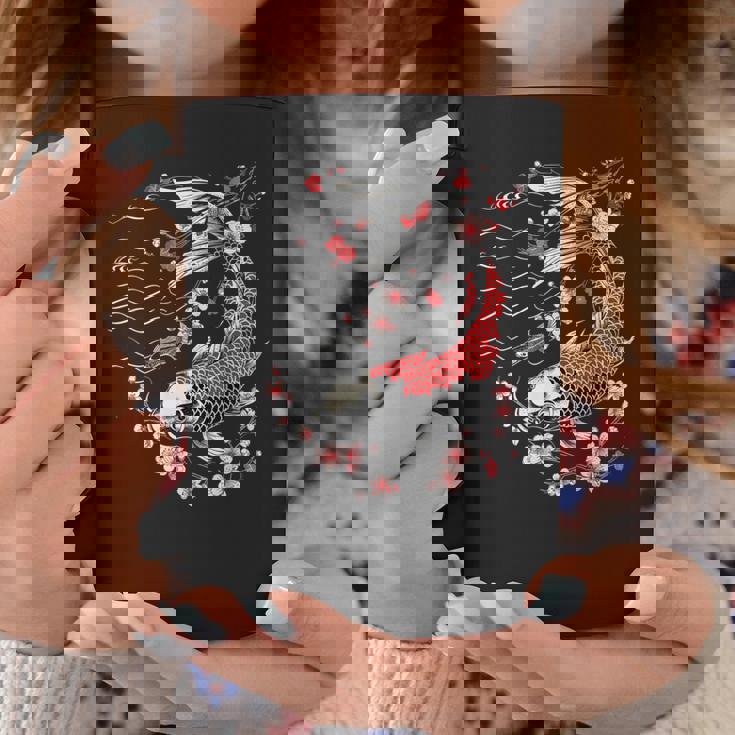 鯉 桜 桜 季節 錦鯉 魚 アジアン コーヒーマグ 面白い贈り物