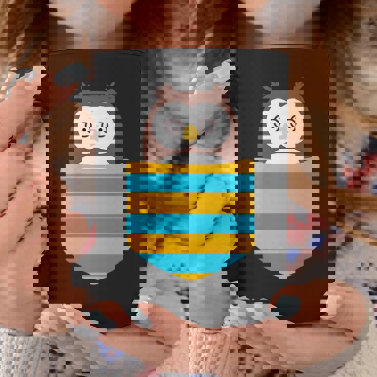 鳥好きのギフト フクロウのフクロウ 胸ポケット付き コーヒーマグ 面白い贈り物