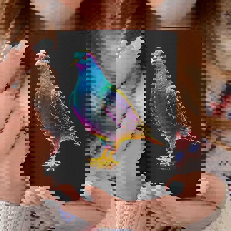 鳩 カラフル 動物 動物園 アートワーク 鳩 コーヒーマグ 面白い贈り物