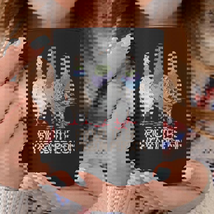 鳩の人であることを誇りに思う鳩好き。 コーヒーマグ 面白い贈り物