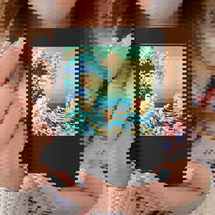 麻雀 おもしろ グッズ 服 筆文字 面白いtシャツ 文字入り 面白い 文字 ネタ メンズ 葛飾北斎 浮世絵 風 コーヒーマグ 面白い贈り物