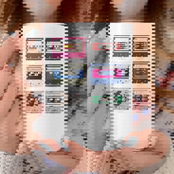 80 年代のロック カセットシャツ男性ヴィンテージ ロック カセット テープ コーヒーマグ 面白い贈り物