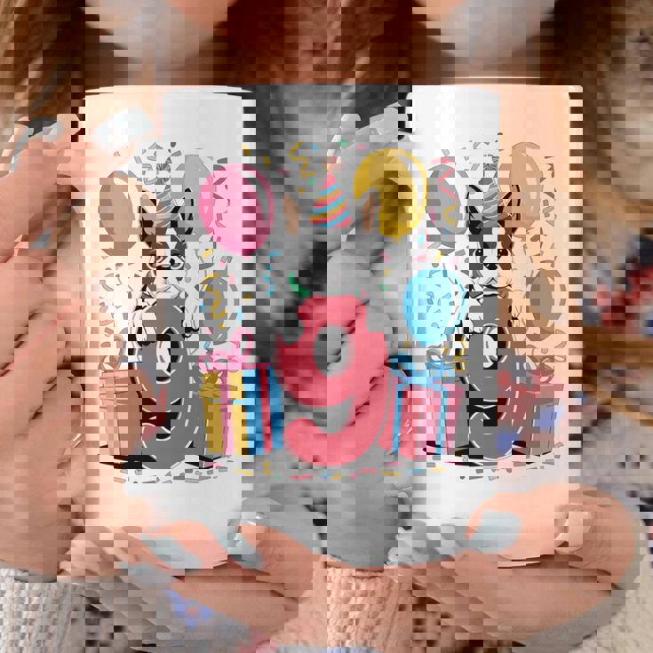 9歳の誕生日 男の子 女の子 9歳 9歳 ボストンテリア 長袖tシャツ コーヒーマグ 面白い贈り物