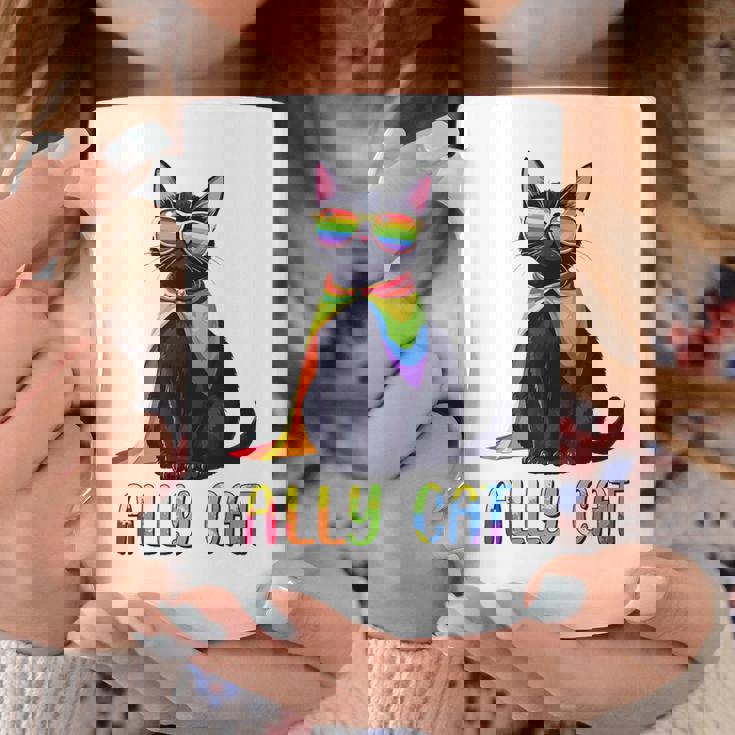 Ally Cat Lgbtゲイプライド月間2025レインボー平等権 コーヒーマグ 面白い贈り物