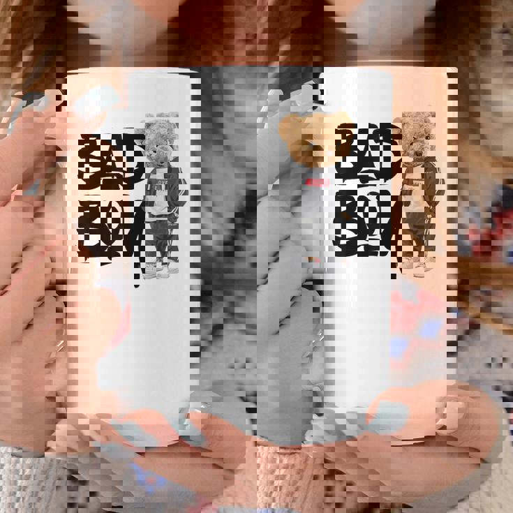 Angry Bad Boystyle、クールなテディベア、バッドボーイグラフィックデザイン。 コーヒーマグ 面白い贈り物