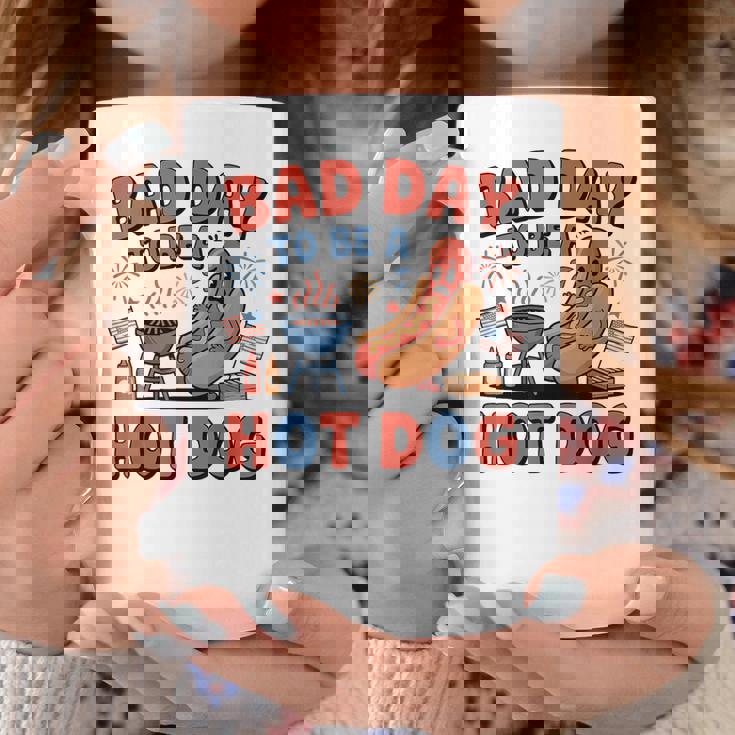 Bad Day To Be A Hotdog Fourth Of July Hot Dog 4Th Of July Coffee Mug Unique Gifts