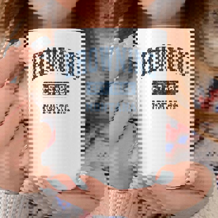 Browning Montana Mt ビンテージ スポーツ 確立 ネイビーデザイン 長袖tシャツ コーヒーマグ 面白い贈り物