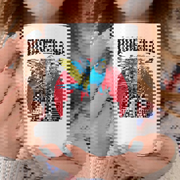 Budgiezilla 面白いインコ セキセイインコ セキセイインコ セキセイインコ 鳥好き コーヒーマグ 面白い贈り物