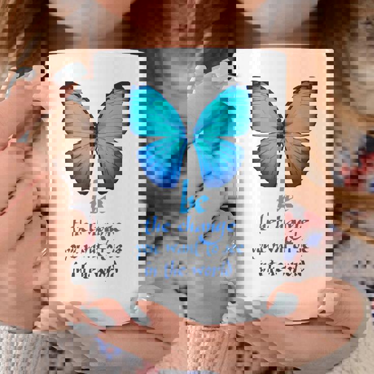 Be The Change 蝶 コーヒーマグ 面白い贈り物