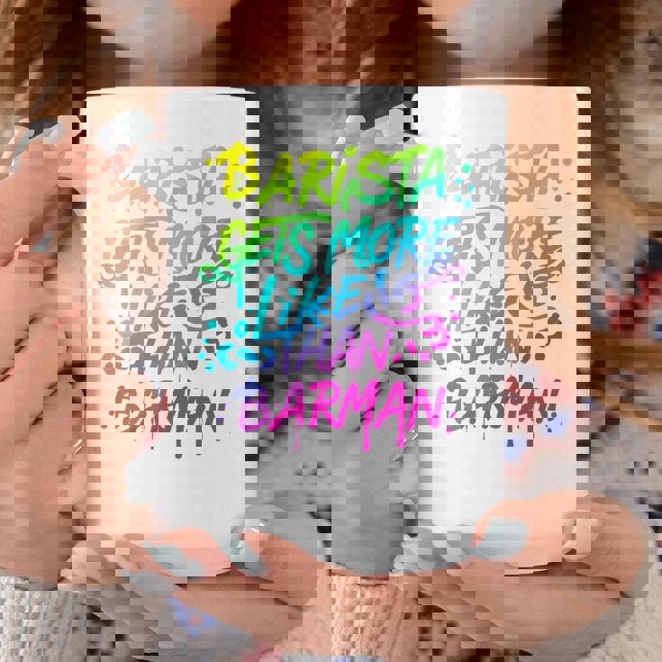 Cool Barista Gets More Likes Than Barman、バリスタ、バーマンより 長袖tシャツ コーヒーマグ 面白い贈り物