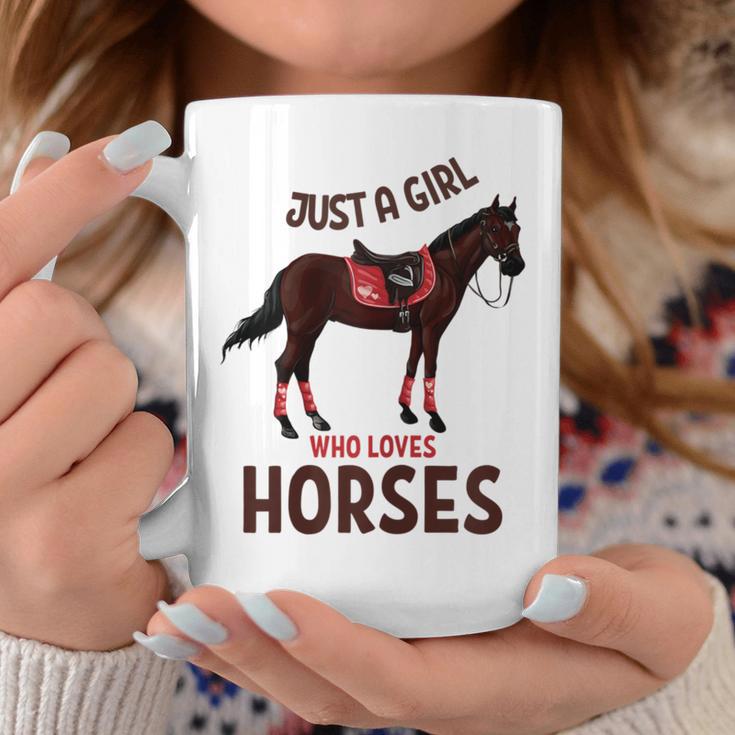 Cuidado Con Los Caballos Juts Una Chica Que Ama A Los Caballos Taza de café Regalos divertidos