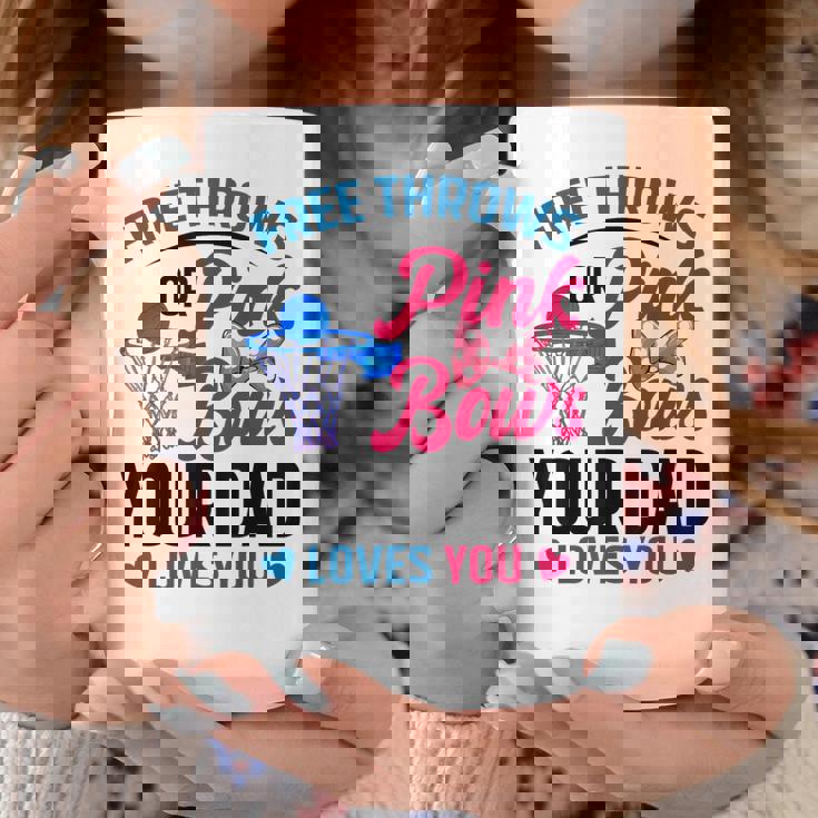 Dad Loves You Free Throw Or Pink Bows 性別発表 コーヒーマグ 面白い贈り物