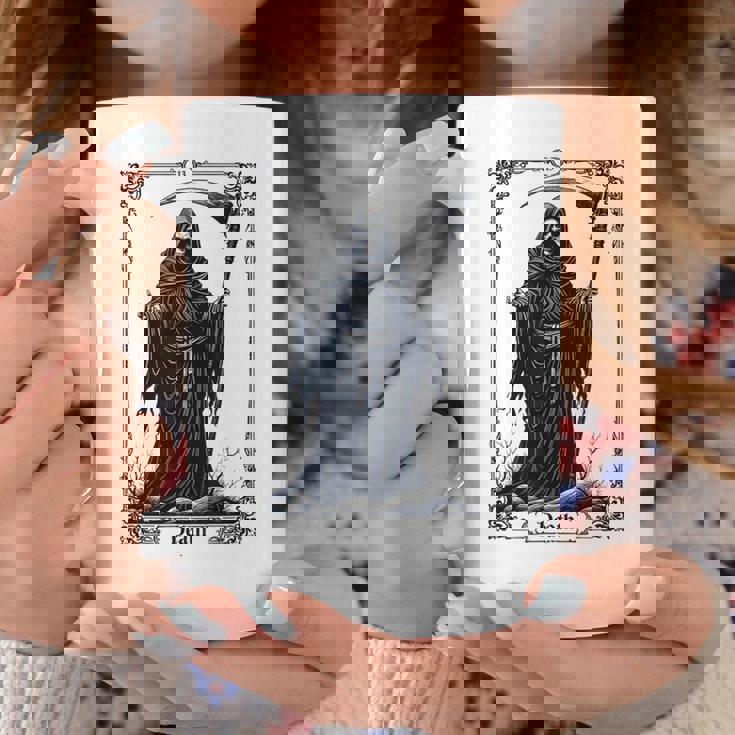 Death Tarot Card 13 Craft Gothic Reaper Aesthetic コーヒーマグ 面白い贈り物