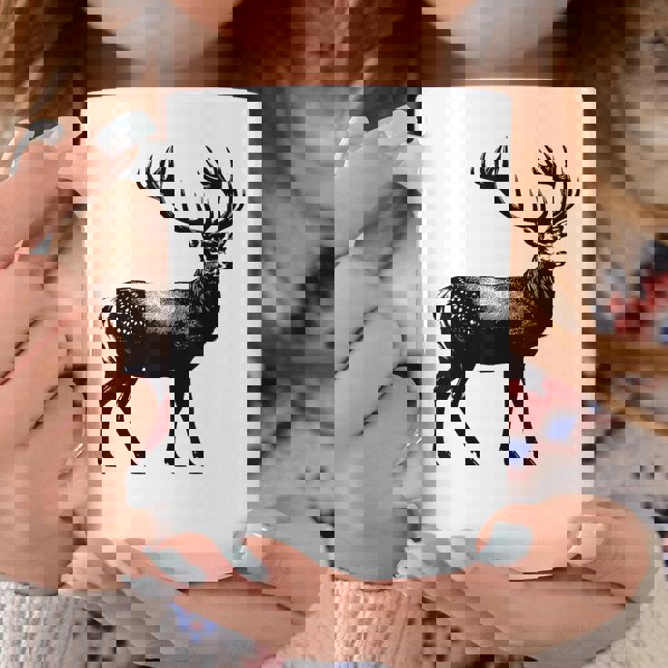 Deer Dad Mom Lover モノクロ 鹿 コーヒーマグ 面白い贈り物