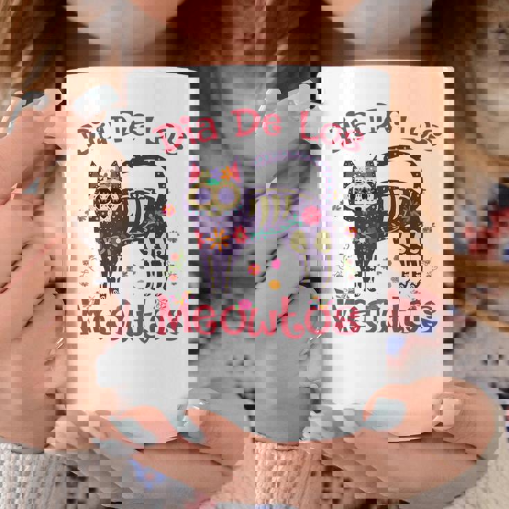 Dia De Los Meowtos Muertos シュガースカル キャット 死者の日 コーヒーマグ 面白い贈り物