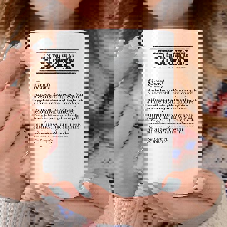 Edwin 面白いフレーズ 名前の定義付き コーヒーマグ 面白い贈り物