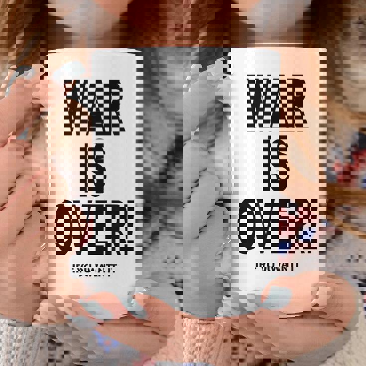 Exclusive War Is Over ご希望の場合限定ブラックプリント コーヒーマグ 面白い贈り物