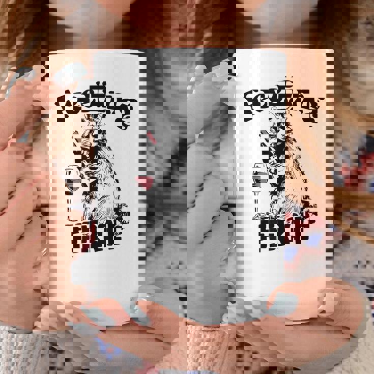 Feeling Feral アライグマ ミーム アルコール 飲酒 恋人 男性 女性 コーヒーマグ 面白い贈り物