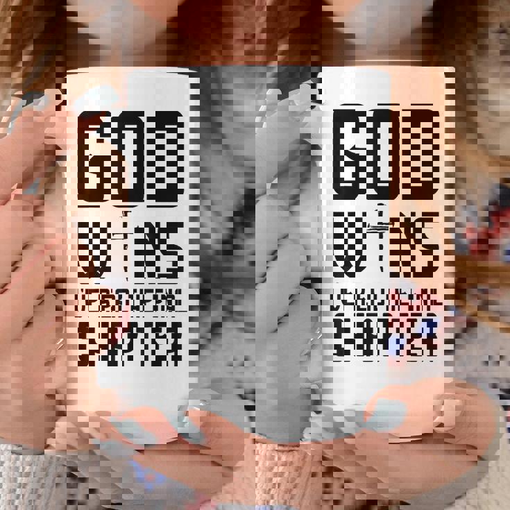 God Wins I 'Ve Read The Final Chapter Christian Faithin God コーヒーマグ 面白い贈り物