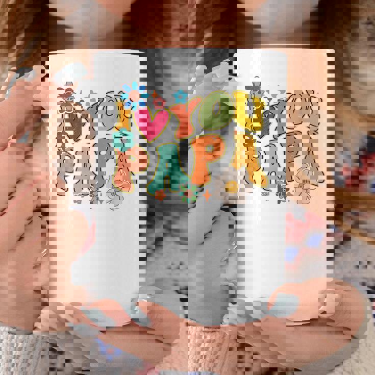 Groovy 父の日 I Love You Papa フラワー ヒッピー コーヒーマグ 面白い贈り物