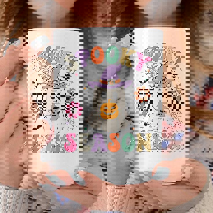 Groovypookyeason レトロ ゴースト 持株 パンプキン ハロウィン コーヒーマグ 面白い贈り物