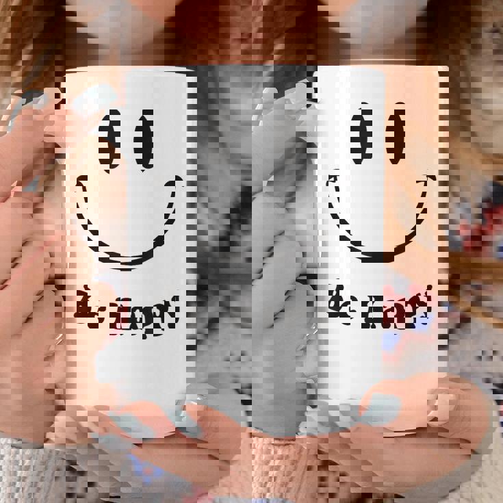 Be Happy Groovy スマイルフェイス かわいい ハッピーピース スマイルフェイス コーヒーマグ 面白い贈り物