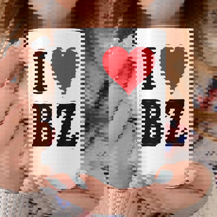 I Heart Bz イニシャル I Love BZ 姓 B Z コーヒーマグ 面白い贈り物