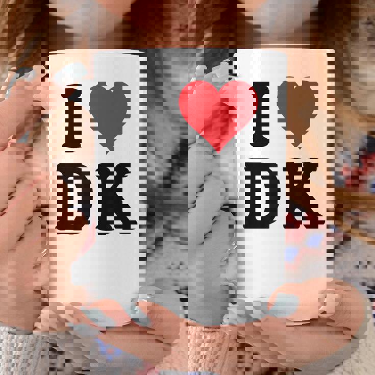I Heart Dk Initials I Love DK First And Last Name D K コーヒーマグ 面白い贈り物