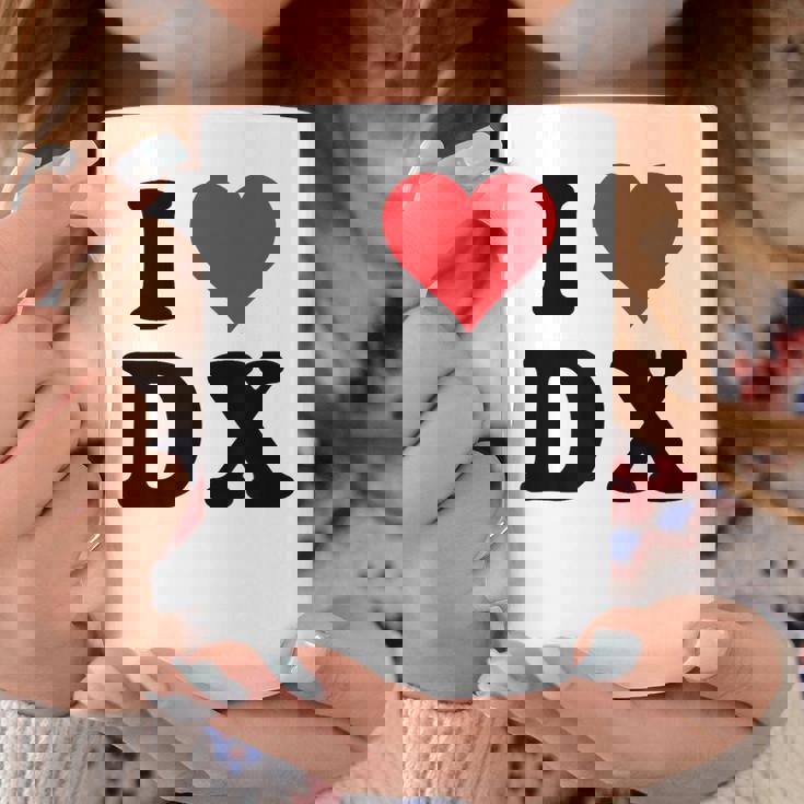 I Heart Dx Initials I Love DX First And Last Name D X コーヒーマグ 面白い贈り物