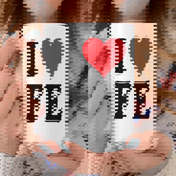 I Heart Fe Initials I Love FE First And Last Name F E コーヒーマグ 面白い贈り物