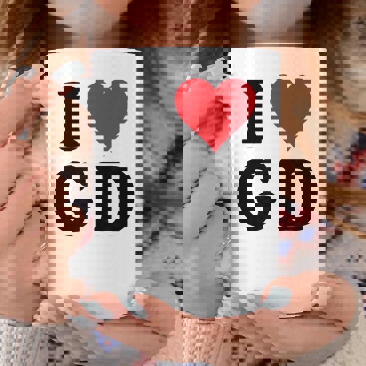 I Heart Gd Initials I Love GD First And Last Name G D コーヒーマグ 面白い贈り物