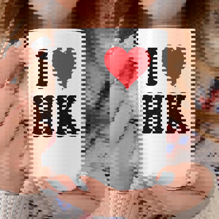 I Heart Hk Initials I Love HK First And Last Name H K コーヒーマグ 面白い贈り物