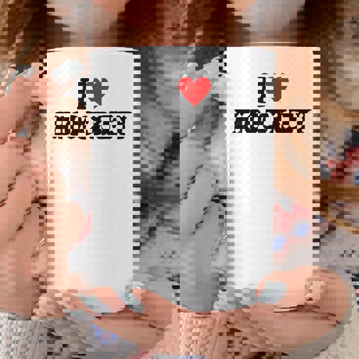 I Heart Hockey コーヒーマグ 面白い贈り物