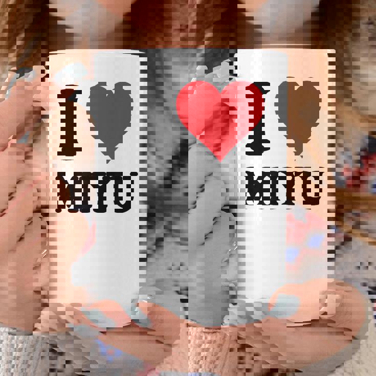 I Heart Miyu ファーストネーム I Love パーソナライズ コーヒーマグ 面白い贈り物