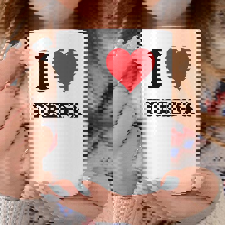 I Heart Yurina ファーストネーム I Love パーソナライズ コーヒーマグ 面白い贈り物