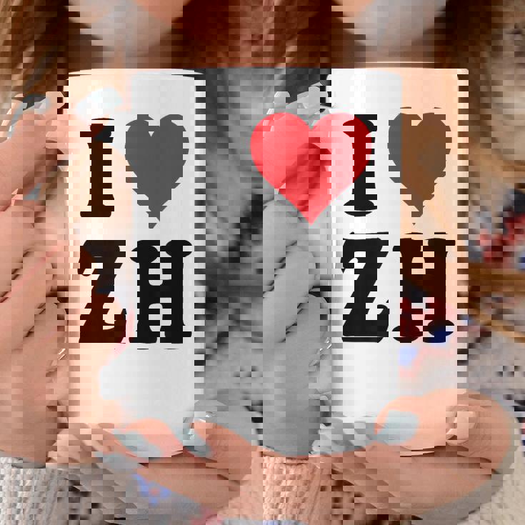 I Heart Zh Initials I Love ZH First And Last Name Z H コーヒーマグ 面白い贈り物