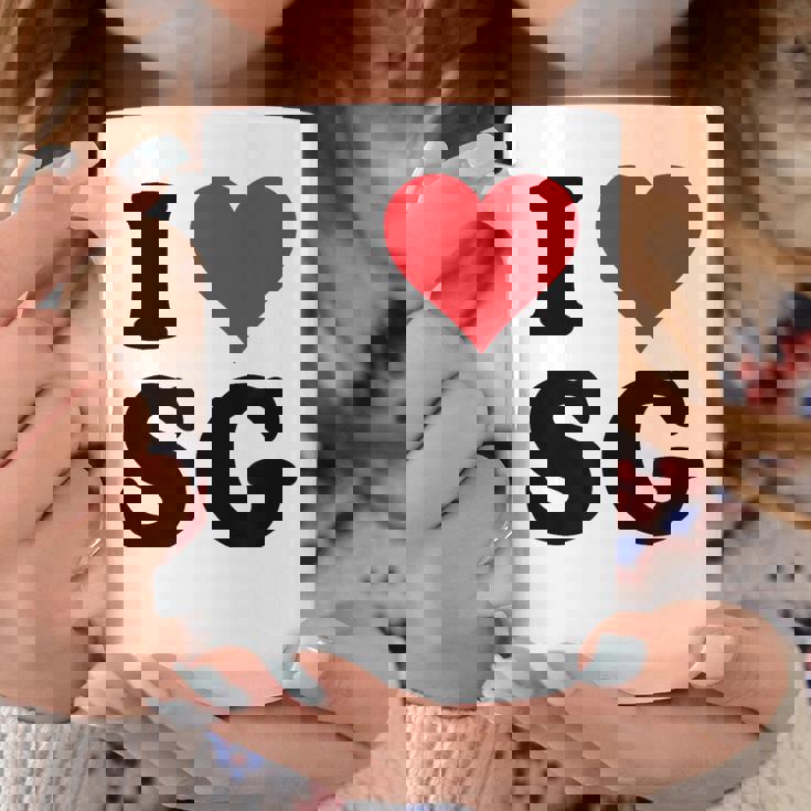I Heartg イニシャル I LoveG 姓 G コーヒーマグ 面白い贈り物