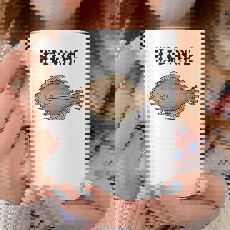 Hirame ヒラメ 平目 鮃 魚好き 願掛け 釣り好き 海釣り 趣味 おもしろ 寿司ネタ 趣味釣り 船釣り 釣り コーヒーマグ 面白い贈り物