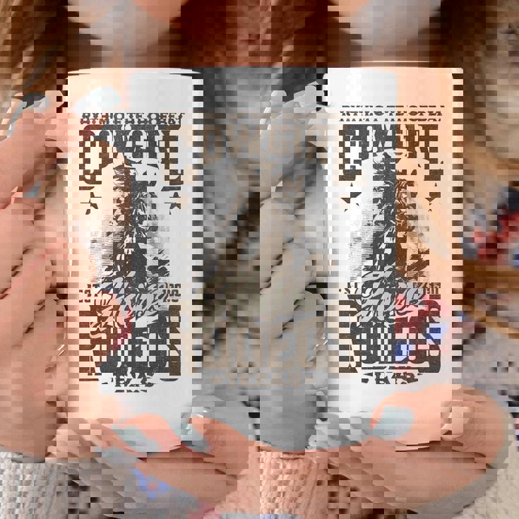 Hoofbeatのリズム カウガール 馬 ロデオ テキサスホース コーヒーマグ 面白い贈り物